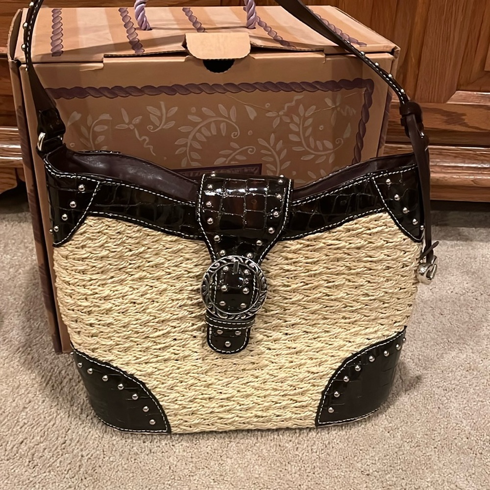 NEW Brighton straw shoulder bag